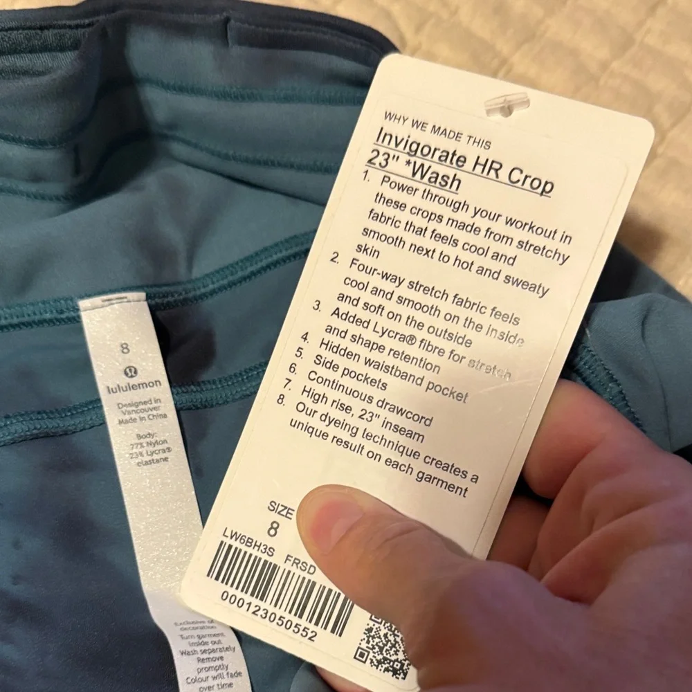 lululemon Teal and Navy Tie-Dye Leggings - Picture 2 of 2